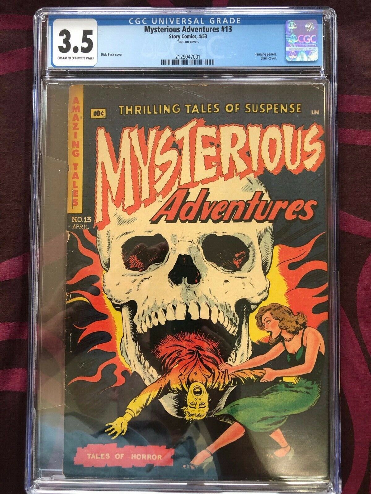 Mysterious Adventures Story 13 453  CGC Graded 35 Classic Skull Cover