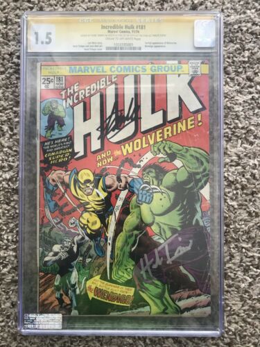 HULK 181 CGC 15 Signature Autograph Stan Lee Herbe Trimpe AFFORDABLE PGX CBCS