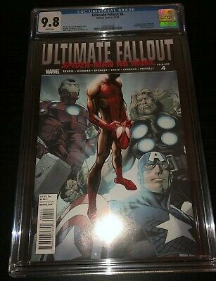 ULTIMATE FALLOUT  4 CGC GRADED 98  FIRST PRINT  1ST APPEARANCE MILES MORALES