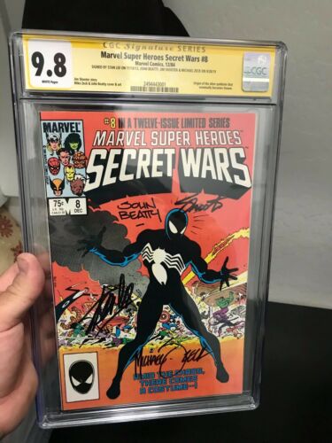 Marvel SuperHeroes Secret Wars 8 CGC 98 Signed Stan Lee Mike Zeck Jim Shooter