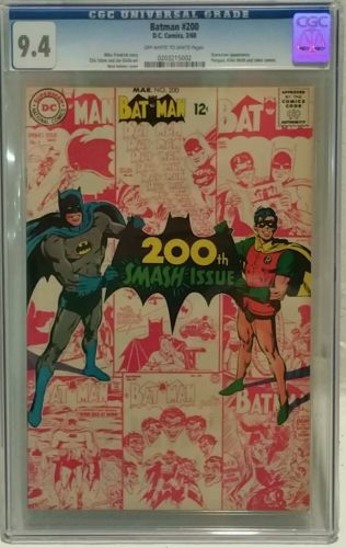CGC 94 Batman 200 Classic Cover 1968 NM Joker Penguin Scarecrow DC Graded NICE