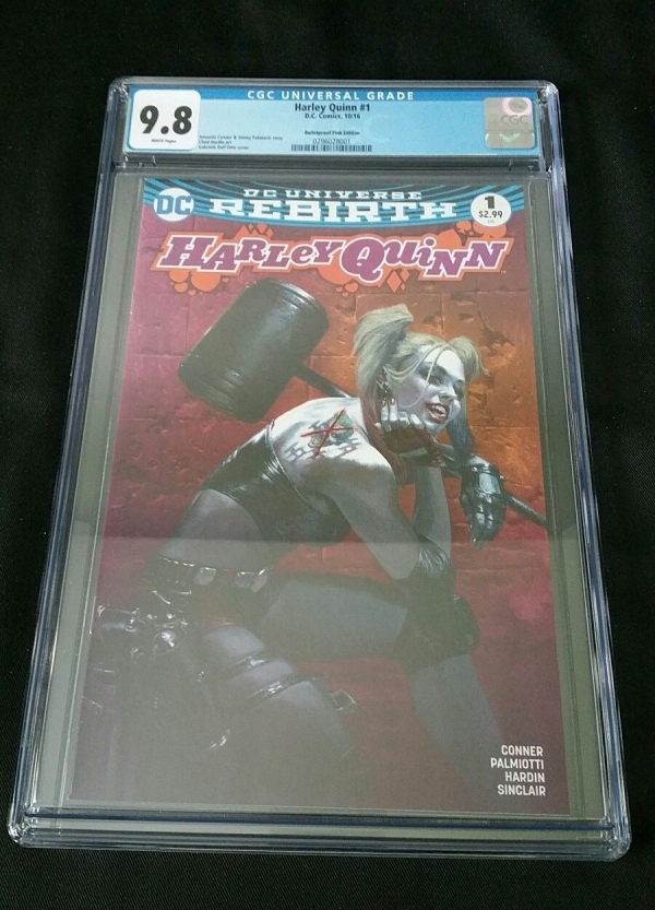 Harley Quinn 1 Rebirth Pink Bulletproof DellOtto Variant CGC 98 NM not cbcs 