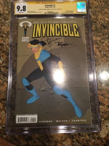 Invincible 1 CGC SS 98 2003 Image  Signed Kirkman  Ottley  Mega Modern Key