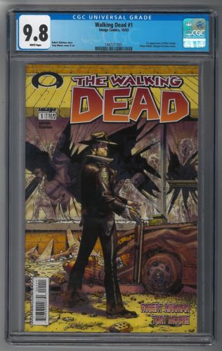 Walking Dead 1 2003 CGC 98 White Pages Kirkman TV Show 1st Rick Grimes Shane