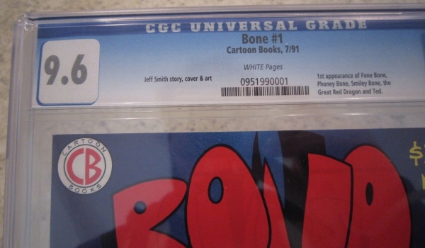 Cartoon Books Jeff Smith BONE 1 CGC 96 1st Print