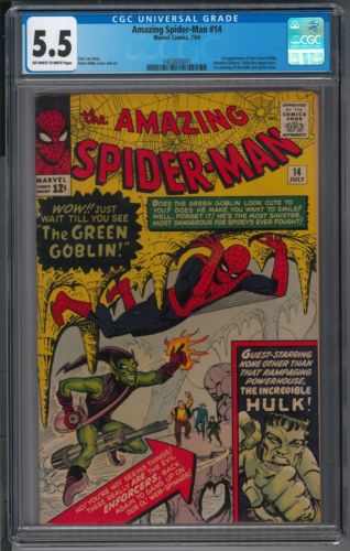  Amazing Spiderman 14 CGC 55 Silver 1st Green Goblin Stan Lee Steve Ditko Hulk