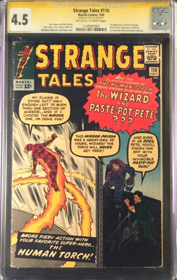 Strange Tales 110  1st Doctor Strange Signed STAN LEE Awesome CGC