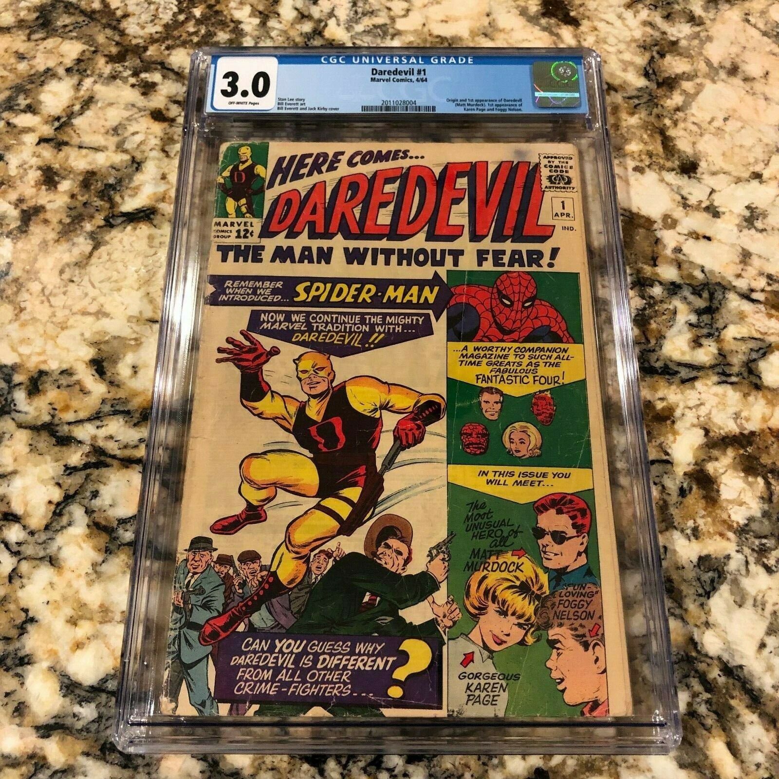 DAREDEVIL 1 CGC 30 OW PGS 1ST DAREDEVIL MATT MURDOCK MCU MOVIE SOON NETFLIX