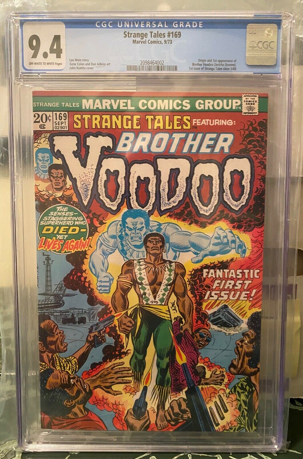 Strange Tales 169 CGC 94 NM 1973 Origin1st Brother Voodoo Key Bronze