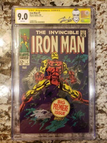 Iron Man 1 CGC 90 1968 Signature Series signed by Stan Lee 