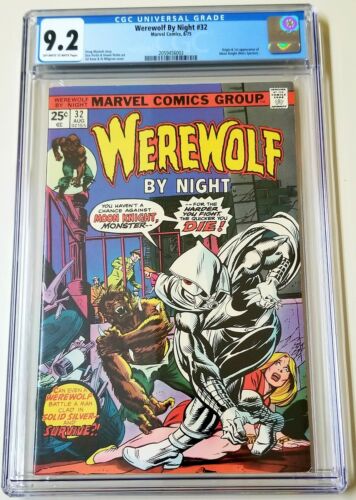 WEREWOLF BY NIGHT 32 CGC 92 OWW 1st MOON KNIGHT app MCU 1975 KEY NO RESERVE