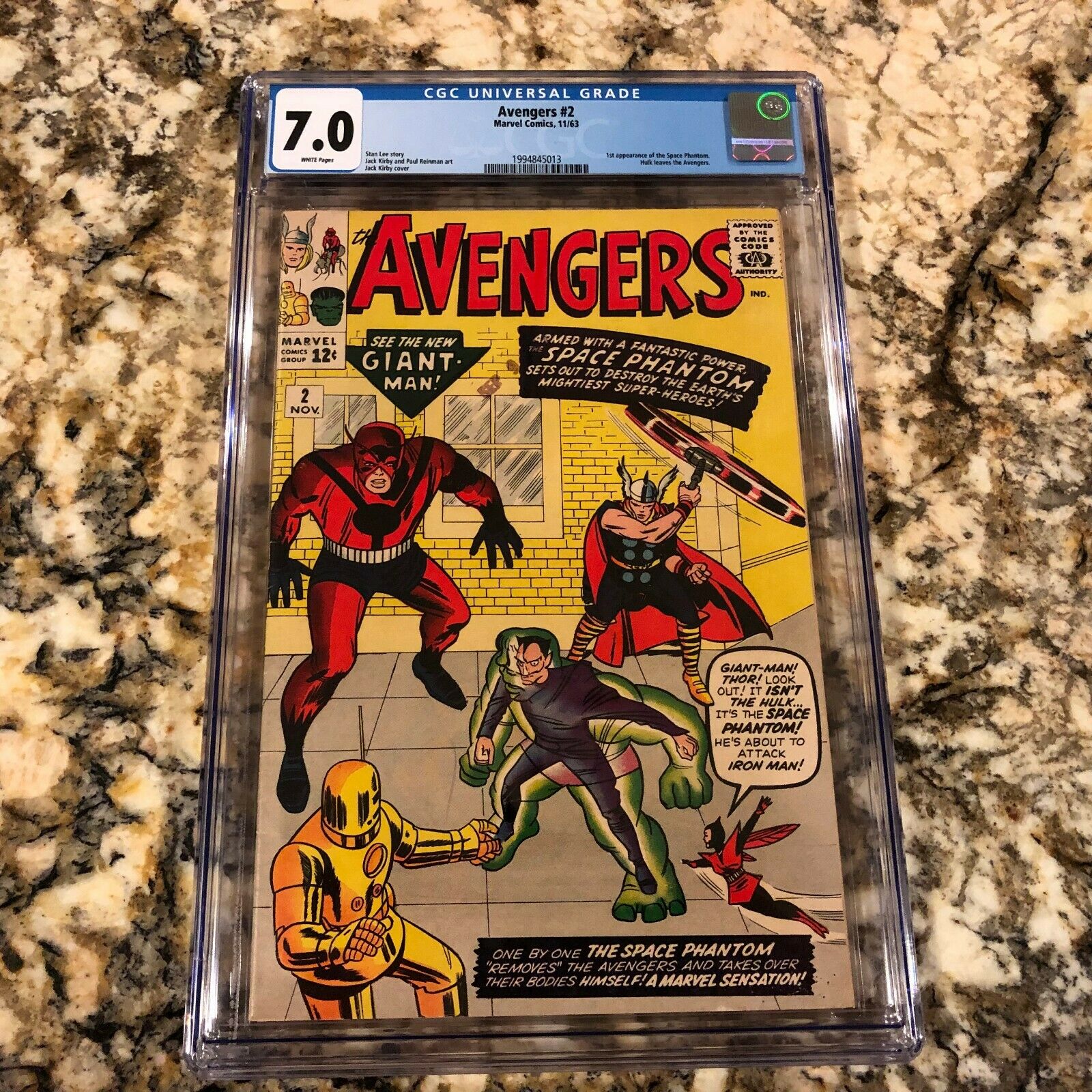 AVENGERS 2 CGC 70 RARE WHITE PAGES SUPER HIGH END NEW MCU MOVIES HULK LEAVES