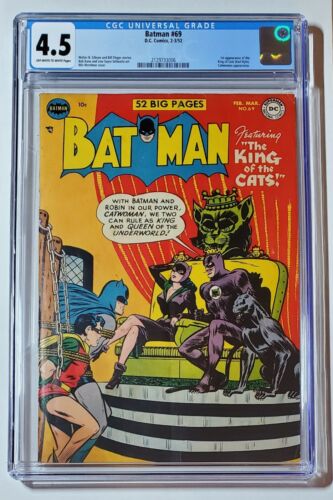Batman 69 CGC 45 Catwoman Bondage Cover Scarce 1st Appearance of King of Cats