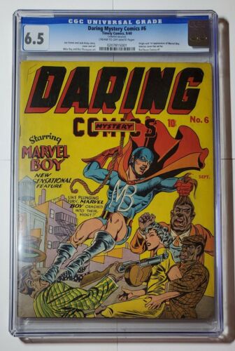Daring Mystery 6 CGC 65 1940 1st Appearance of Marvel Boy Timely Comics