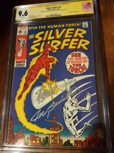 Silver Surfer 15 cgc ss 96 white vs Human Torch Stan Lee Sinnott Highest 1970