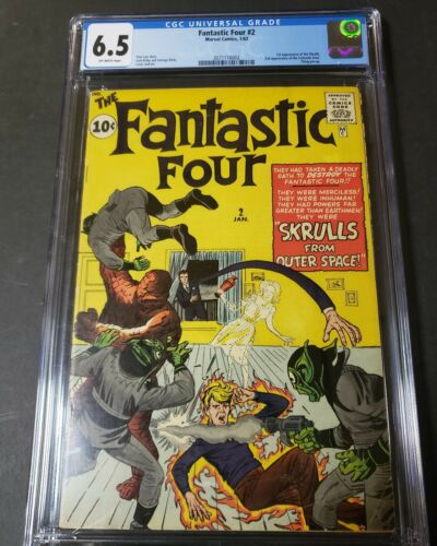 FANTASTIC FOUR 2 CGC 65 Marvel Comics 1st appearance of Skrulls Key book 