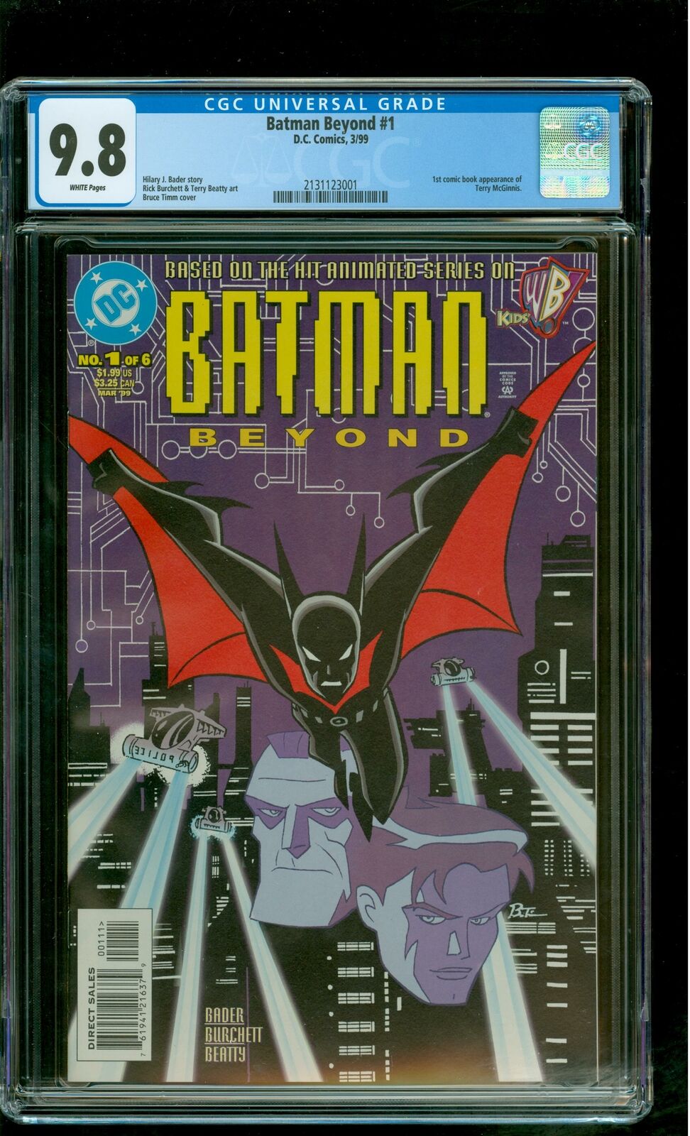 Batman Beyond 1 CGC 98 NMMINT 1st Terry McGinnis Batman Bruce Timm cover DC 