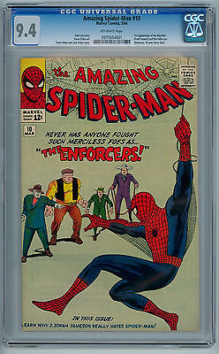 AMAZING SPIDERMAN 10 CGC 94 NEAR MINT NM MARVEL 1964