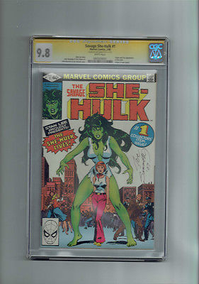 Savage SheHulk 1 Joe Sinnott   CGC SS 98 White Pages