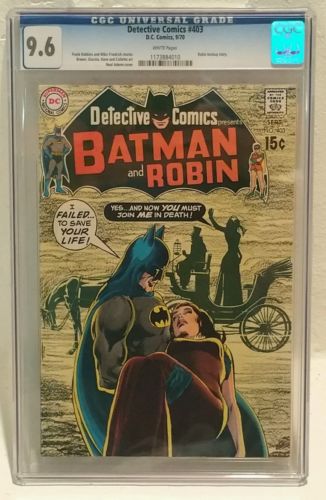 CGC 96 DETECTIVE COMICS 403 BATMAN  Robin 1970 NEAL ADAMS NM DC Graded Comic