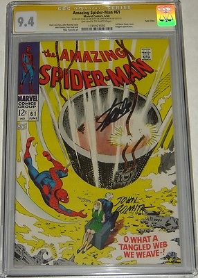 Marvel Amazing Spiderman 61 Signed by Stan Lee  John Romita CGC 94 SS