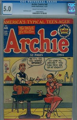 1951 Archie Comics 48 CGC 50 OW Betty Veronica Reggie Jughead Wilbur Taffy Art