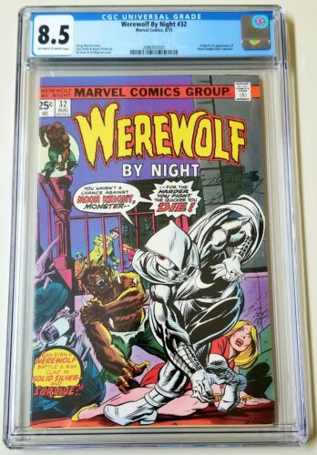 WEREWOLF BY NIGHT 32 CGC 85 OWW 1st MOON KNIGHT app MCU Bronze Age 1975 key