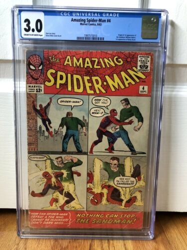 The Amazing Spiderman 4 CGC 30 Silver Age Comic Book First Sandman Marvel