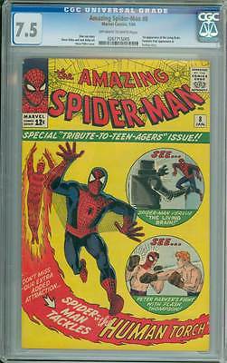 Amazing SpiderMan  8  The Living Brain   CGC 75  scarce book