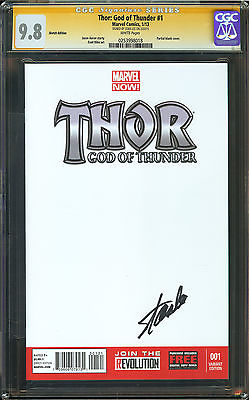 Thor God of Thunder 1 CGC 98 NMMT SIGNED STAN LEE Partial cover SKETCH Ed