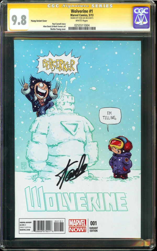 Wolverine 1 CGC 98 NMMT SIGNED STAN LEE Farmer art Young Variant Cover Marvel