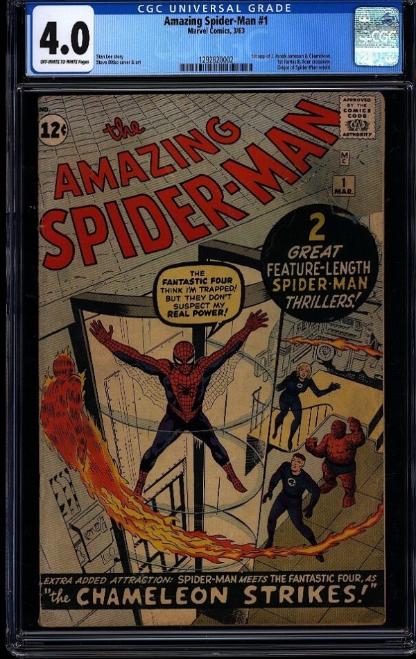 Amazing Spiderman 1 CGC 40 OWW Silver Age Key Marvel Comic IGKC LK