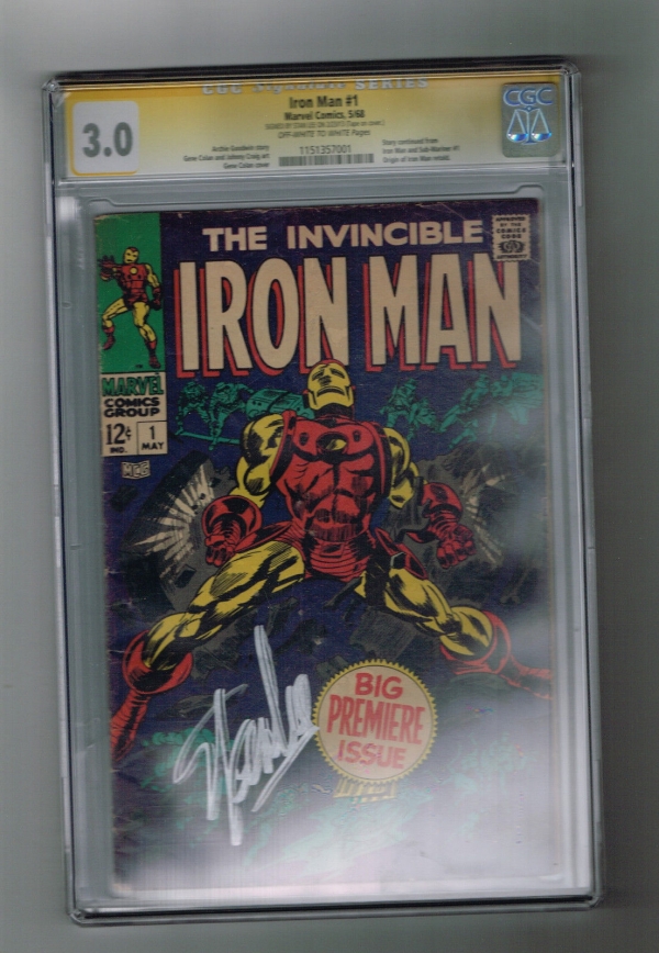 IRON MAN 1 CGC 30 Signed by STAN LEE Key Silver Age find