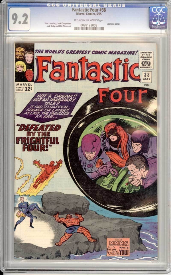 Fantastic Four  38  Defeated by the Frightful Four    CGC 92 scarce book 