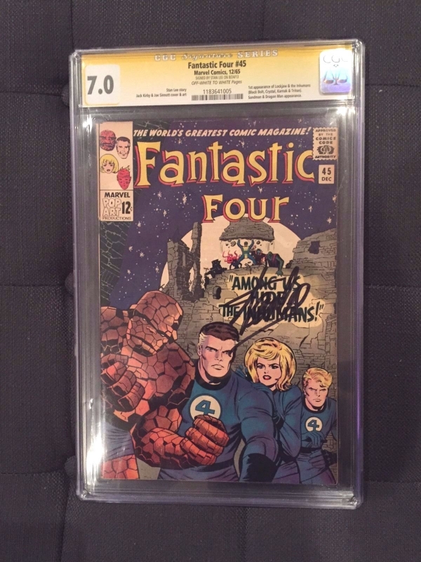 Fantastic Four 45 CGC 70 Stan Lee Signature Series Dec 1965 Marvel