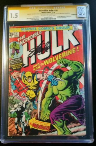 The Incredible Hulk 181 1974 Signed Stan Lee Autograph 1st Wolverine App CGC 15