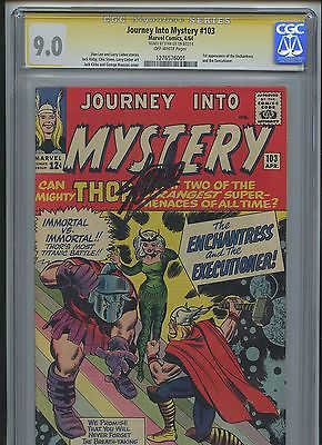 1964 Journey to Mystery 103 1st ENCHANTRESS CGC 90 Stan Lee AUTO Marvel not DC