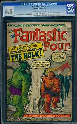 Fantastic Four 12 CGC 65 Key silver age comic book 1st hulk xover FF12 LK
