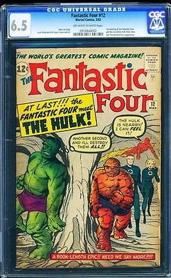 Fantastic Four 12 CGC 65 OWW Key silver age comic book 1st hulk xover FF12 LK