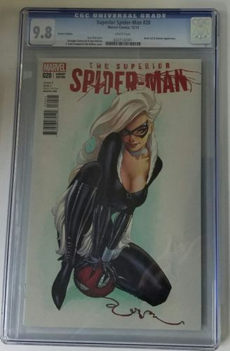 SUPERIOR SPIDERMAN 20 2013 J Scott Campbell Black Cat Variant CGC 98