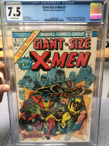 GiantSize XMen 1 CGC 75 1st app New XMen 2nd full app Wolverine