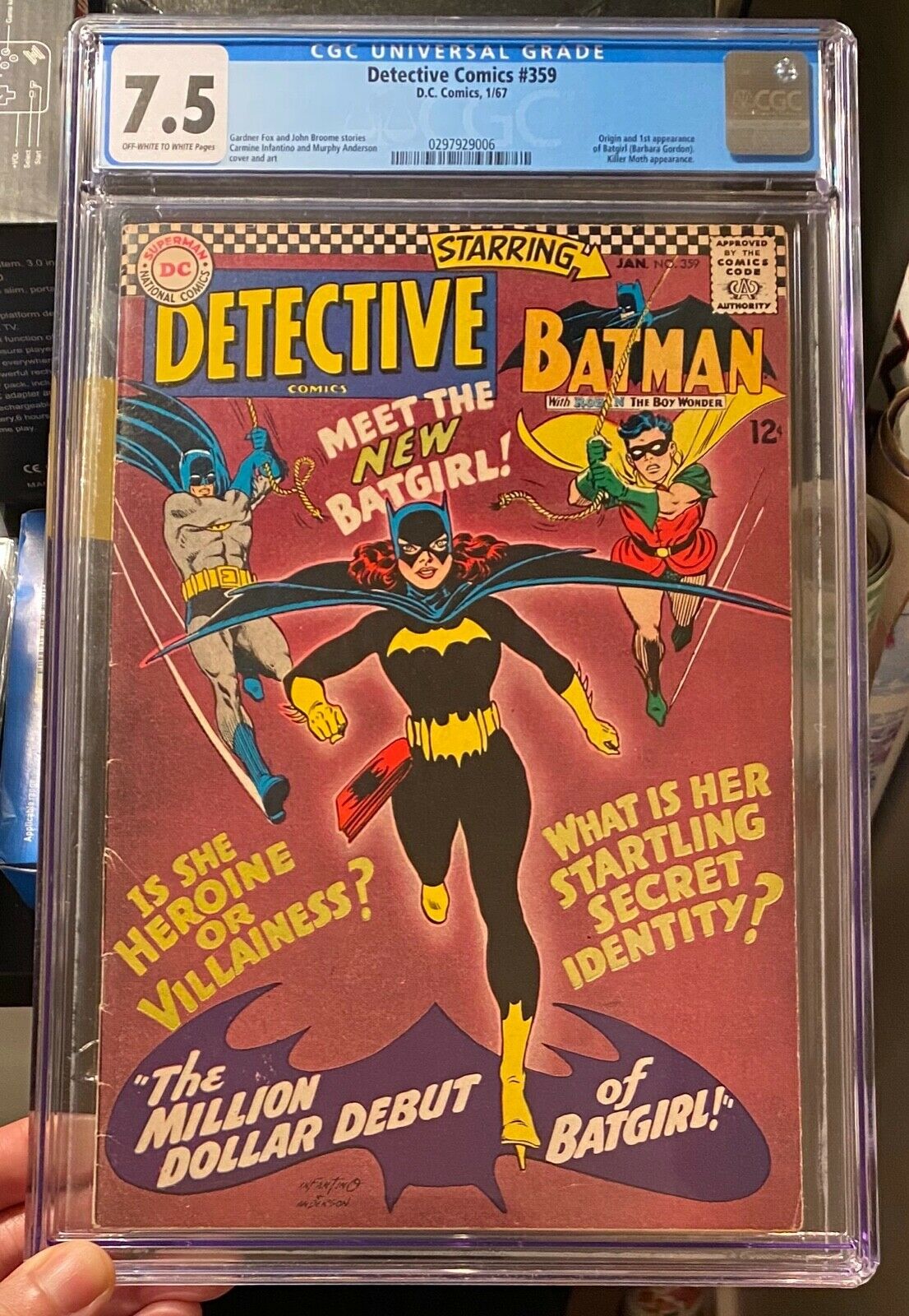 1967 Detective Comics 359 1st appearance and origin of Batgirl CGC 75 VF 