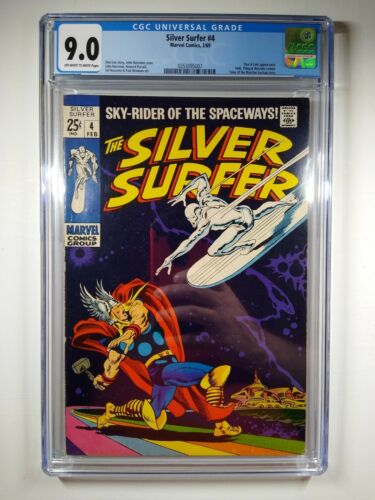 CGC 90 SILVER SURFER 4 1969  Sal Buscema Stan Lee Thor Avengers Galactus 