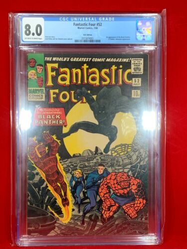 Fantastic Four 52 CGC 80 Stan Lee Jack Kirby 1st  Appearance Black Panther UK