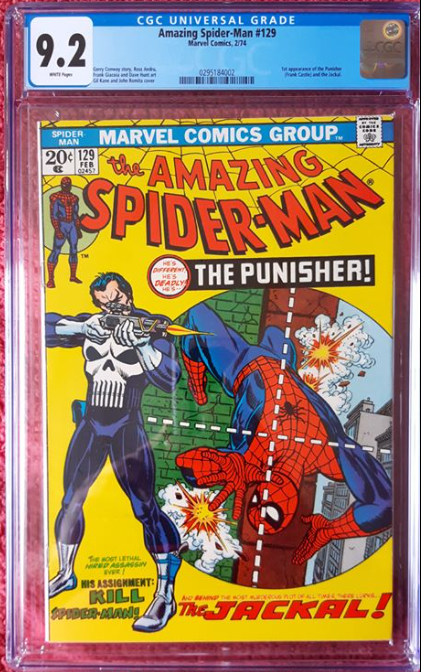 Amazing Spiderman 129 CGC 92 WP st Punisher ASM 129 Beautiful