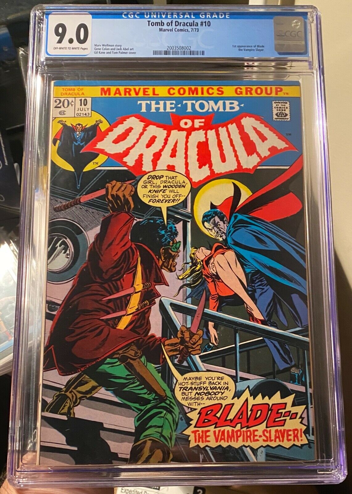 1973 Tomb of Dracula 10 1st appearance of Blade CGC 90 VFNM 