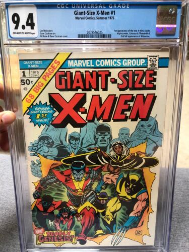 GiantSize XMen 1 CGC 94 1st app of the new XMen Storm Nightcrawler