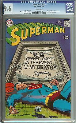 SUPERMAN 213 CGC 96 WHITE PAGES NEAL ADAMS COVER