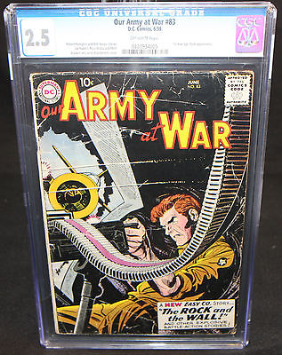 Our Army at War 83  1st True Sgt Rock Appearance  CGC Grade 25  1959