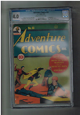 ADVENTURE COMICS 53 CGC Grade 40 Gold Age find 1st Minuteman appearance